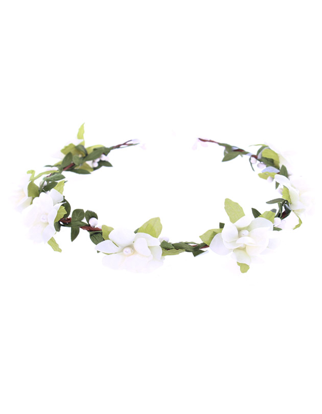 Lola Floral Crown in Cream